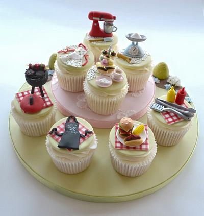 His and hers cookery cupcakes - Cake by Daisy cakes by Sarah