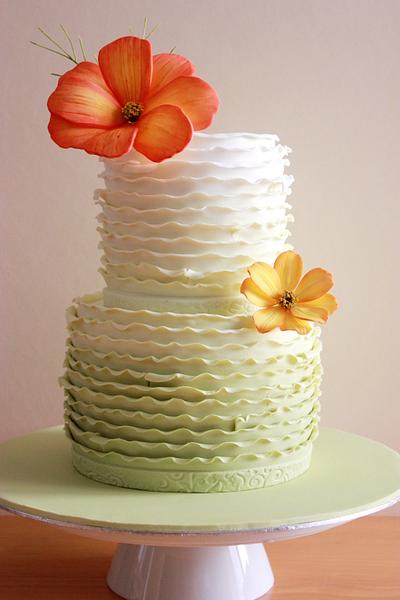 Cosmos Flower Cake - Cake by Kiara's Cakes