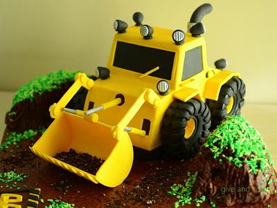 Digger 3d cake - Cake by giveandcake