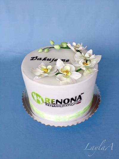 White Orchid cake  - Cake by Layla A