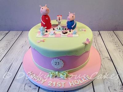 Peppa Pig picnic cake - Cake by Dinkylicious Cakes