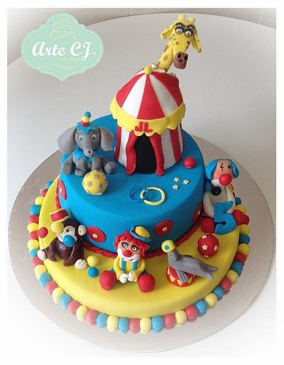 Circus Birthday Cake  - Cake by Arte Cj