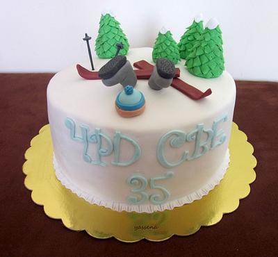 Skiing cake - Cake by Yasena's sweets and cakes