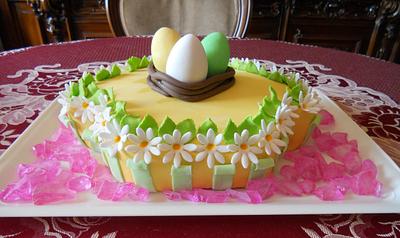 cake dove with eggs - Cake by Littlesweety cake