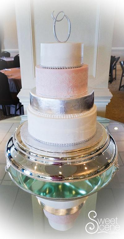 Silver and Lace - my First - Cake by Sweet Scene Cakes