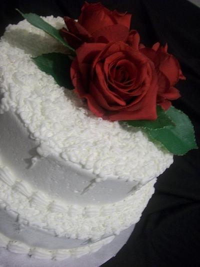 Buttercream Wedding Cake with Sota Technique - Cake by caymancake
