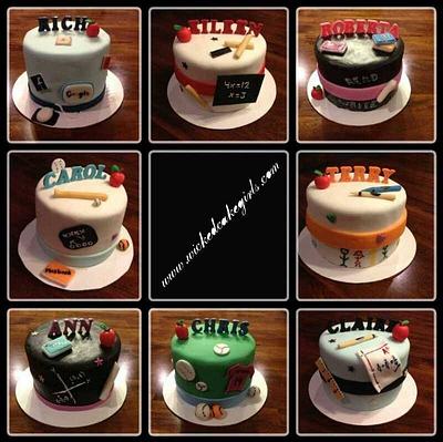 Teacher retirement cakes - Cake by Wicked Cake Girls