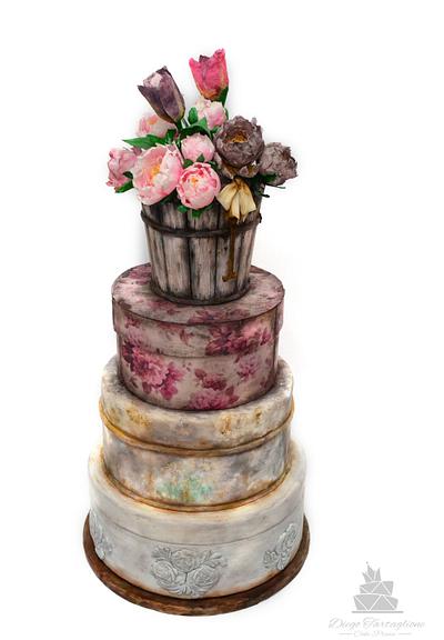 Wafer paper flowers - Cake by Diego