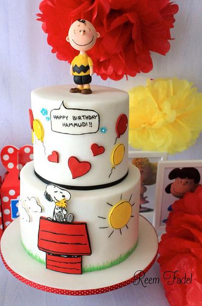 Snoopy/Charlie Brown cake - Cake by ReemFadelCakes