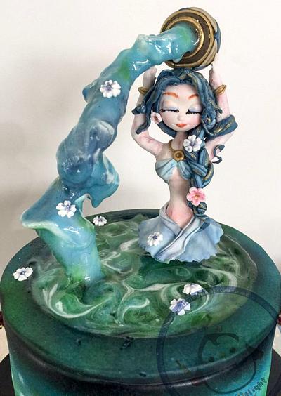Annette Aquarius Girl - Cake by DixieDelight by Lusie Lioe