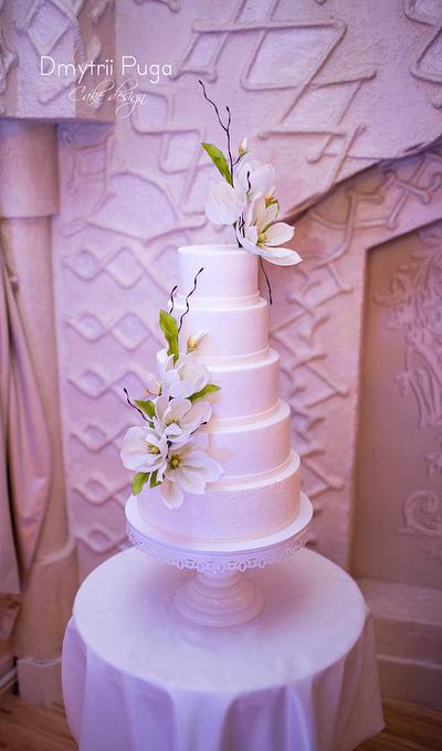 "Magnolia" wedding cake - Cake by Dmytrii Puga