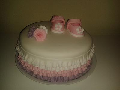 Baptism ruffle cake - Cake by Ira84