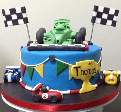 4th Birthday Racing Cars Cake - Cake by MariaStubbs