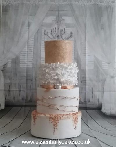 Gold and Ruffles - Cake by Essentially Cakes