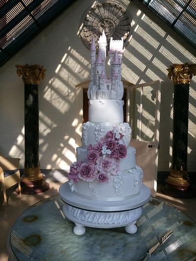 Castle romantic Wedding Cake  - Cake by Mother and Me Creative Cakes