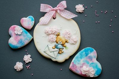 Watercolor Valentine set - Cake by Vanilla & Me