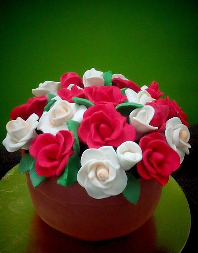 Flower pot cake! - Cake by Chanda Rozario