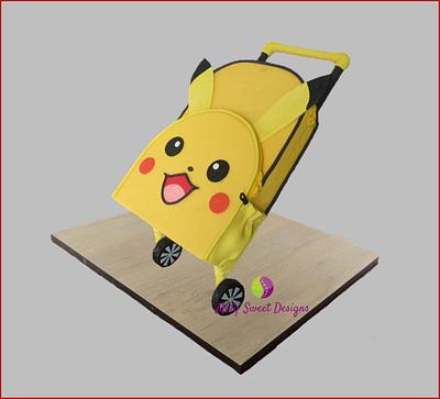 Pikachu school bag - Cake by Maty Sweet's Designs