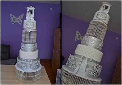 Silver wedding cake - Cake by Zaklina