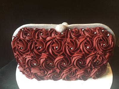 Red Rosette Purse Cake - Cake by Joliez