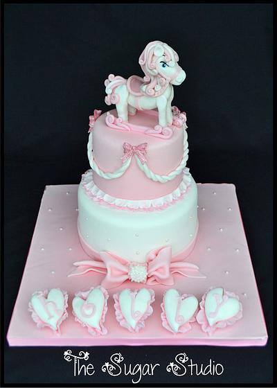 Rocking Horse christening cake - Cake by MamaG