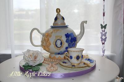 Birthday Tea Pot Cake - Cake by Little Apple Cakes