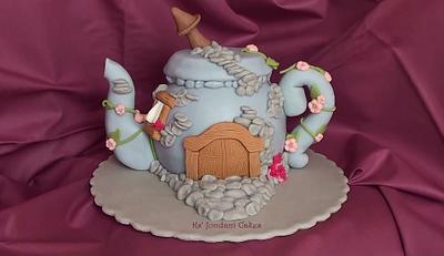 Tea Pot Fairy House - Cake by K's fondant Cakes