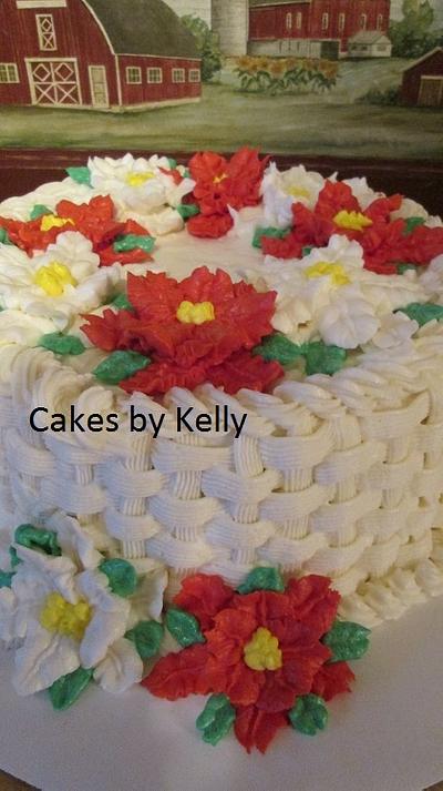 Christmas Basket Cake  - Cake by Kelly Neff,  Cakes by Kelly 