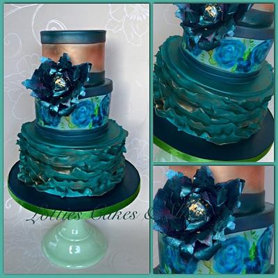 Teal Birthday Surprise.  - Cake by Lotties Cakes & Slices 