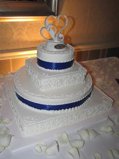 Royal Blue Wedding - Cake by Tiffany Palmer