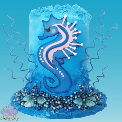 Jack the little Seahorse - Under The Sea Sugar Art Collaboration - Cake by Sonora