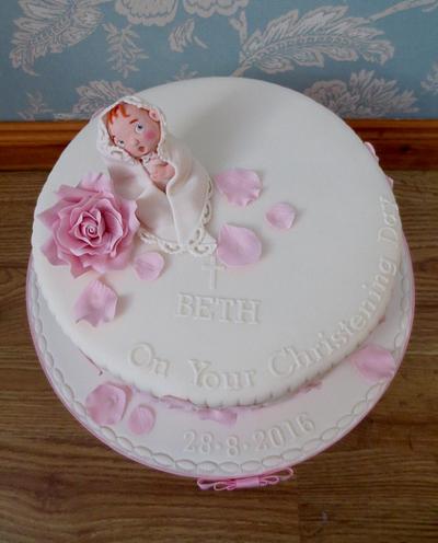 Baby Beth's Christening Cake - Cake by K Cakes