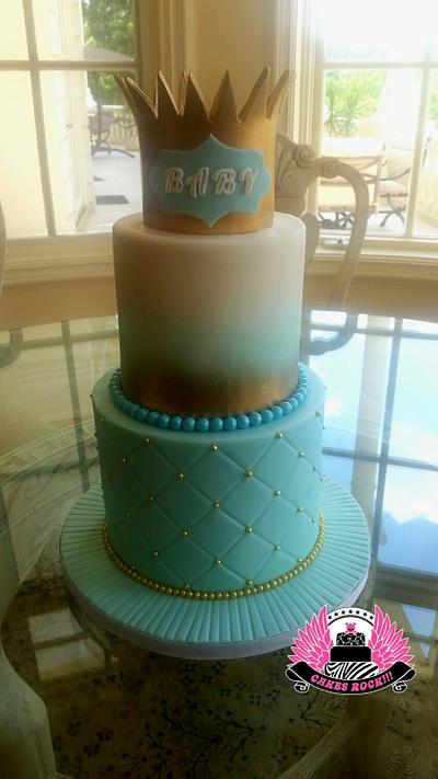 Royal Baby Shower - Cake by Cakes ROCK!!!  