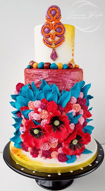 Couture Cakers Collaboration - Slavic Wreath - Cake by Joanna Pyda Cake Studio