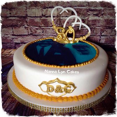 Golden Wedding Anniversary  - Cake by Nanna Lyn Cakes