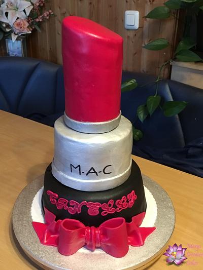 Mac Lipstick cake - Cake by Mary Yogeswaran