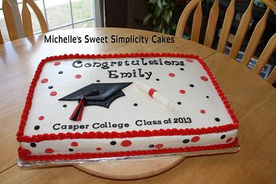 Polka Dot Graduation Cake - Cake by Michelle