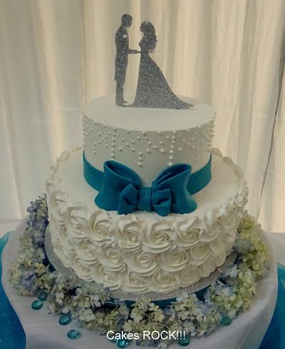 Simply Elegant Buttercream Wedding Cake - Cake by Cakes ROCK!!!  