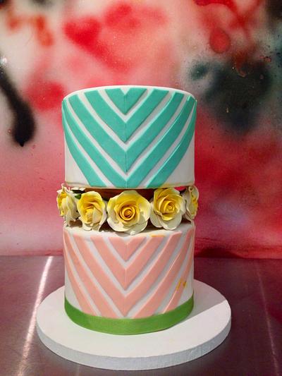 V stripes - Cake by Jacqueline Ordonez