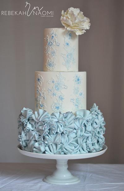 Serenity Ruffle Cake - Cake by Rebekah Naomi Cake Design