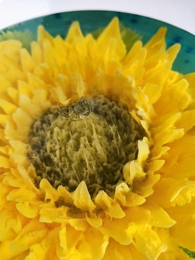 Sunflower jelly 3D gelatin flowers - Cake by Graziella Albore