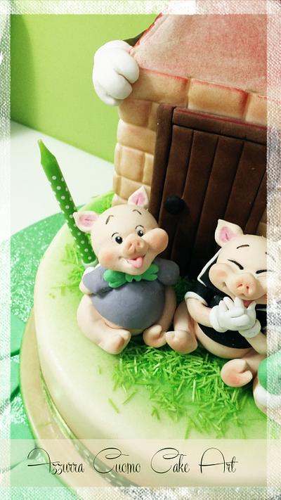 Three little pigs... - Cake by Azzurra Cuomo Cake Art