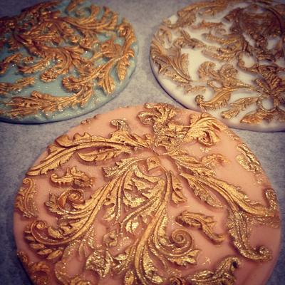 vintage gilded cookies - Cake by jay