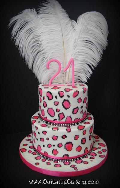 Leopard cake in pink - Cake by gizangel
