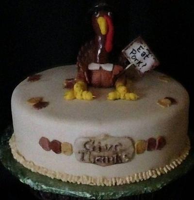 Gobble, Gobble! Save a turkey, Eat Pork!! :D - Cake by beth78148