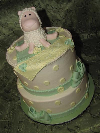 Lamb Baaaby Shower Cake - Cake by Tiffany Palmer
