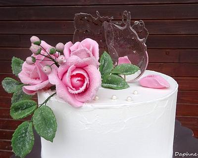 Roses and ice - Cake by Daphne