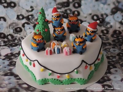 Minions celebrating xmas - Cake by Louise