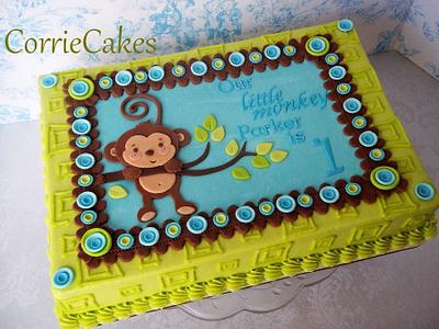 Monkey 1st birthday - Cake by Corrie