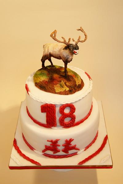 Reindeer on 18th birthday - Cake by Katarzynka